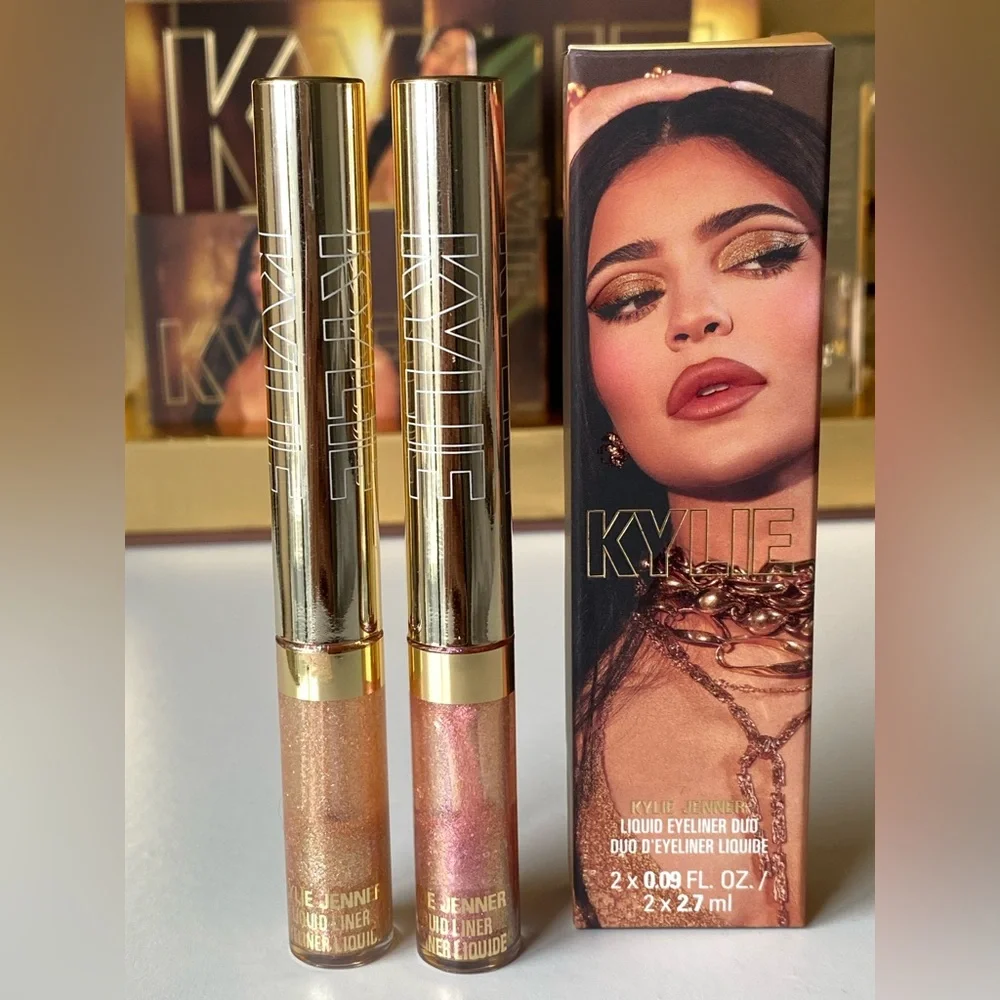 RARE! 24k Golden Birthday Collection Kylie Cosmetics PR Box Eyeshadow Lipstick - Picture 6 of 16